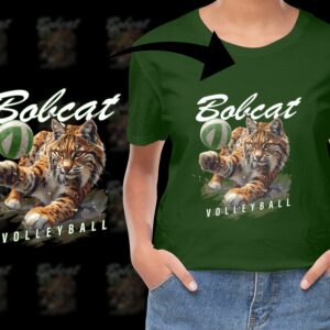 Bobcat Volleyball PNG | No Background | DTF - DTG Ready | Digital File Download | Transparent file | Hi Res | Print Ready Art |
