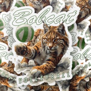 Bobcat Volleyball PNG | No Background | DTF - DTG Ready | Digital File Download | Transparent file | Hi Res | Print Ready Art |