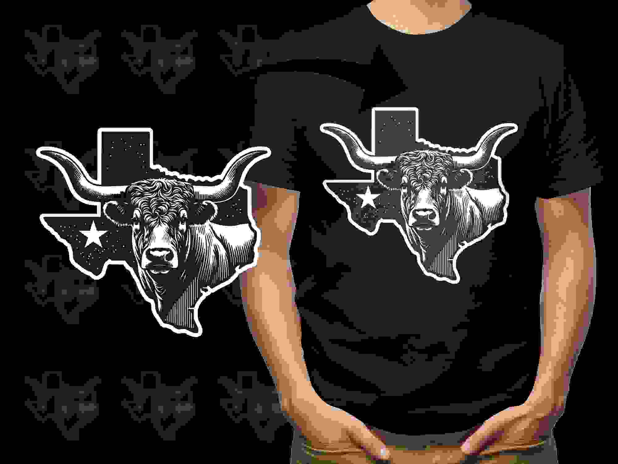 Texas Longhorn SVG & PNG - Western Cowboy Vector Design for Cricut & Silhouette - Image 2