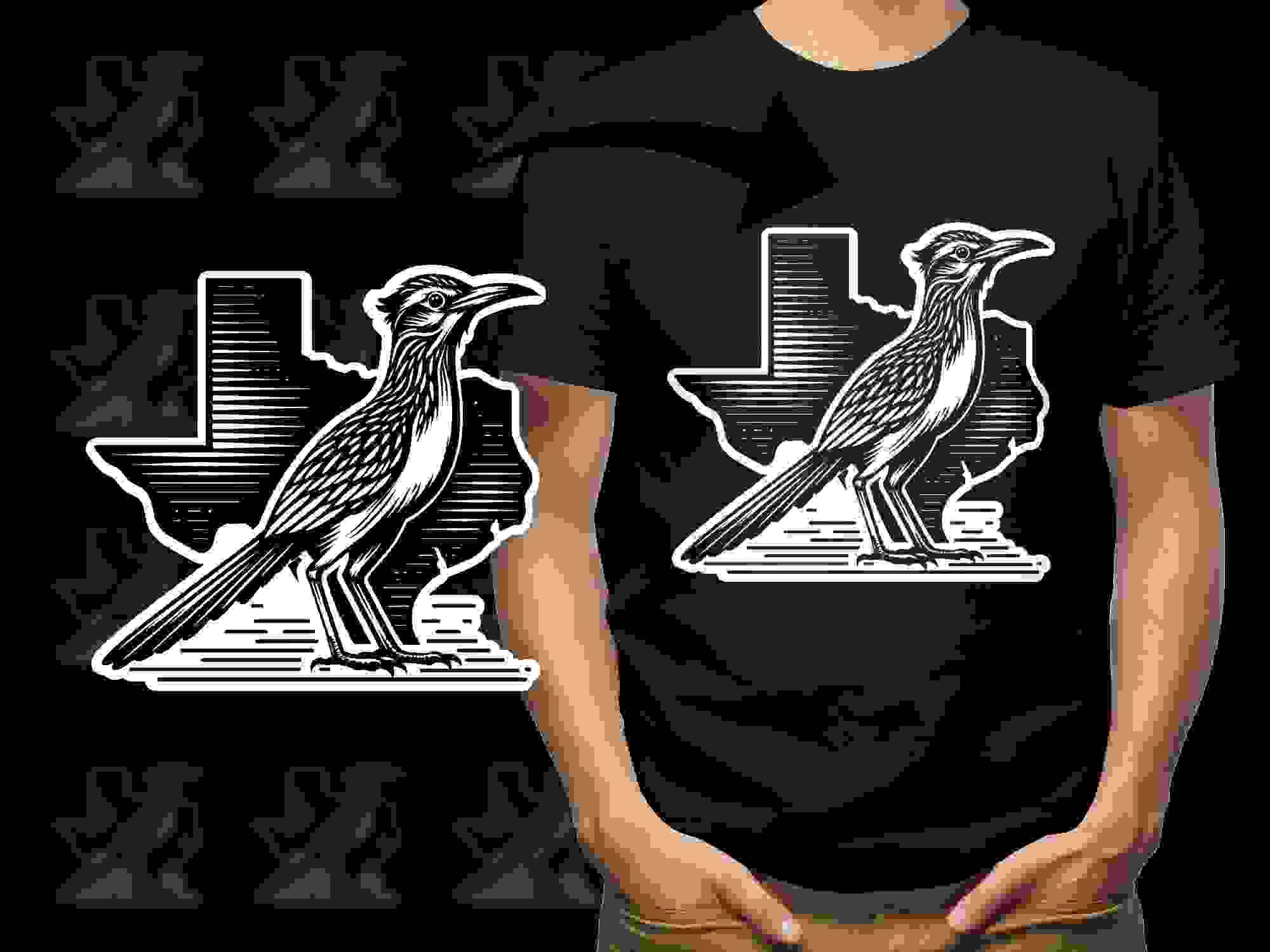 Texas Road Runner SVG & PNG - Western State Outline Digital Design for Print & Craft - Image 2